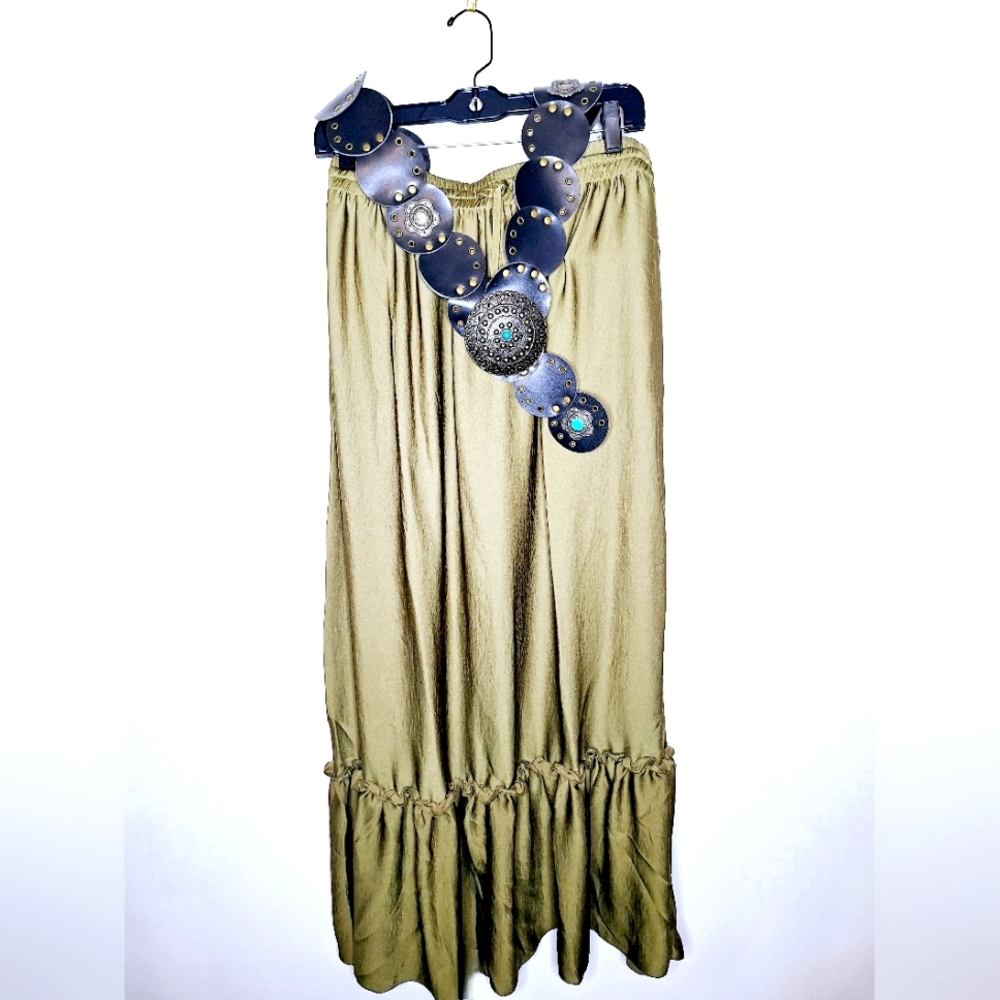 Find brand"The Satin Cowgirl"Western, coquette cowgirl, prairie skirt. FREE BELT